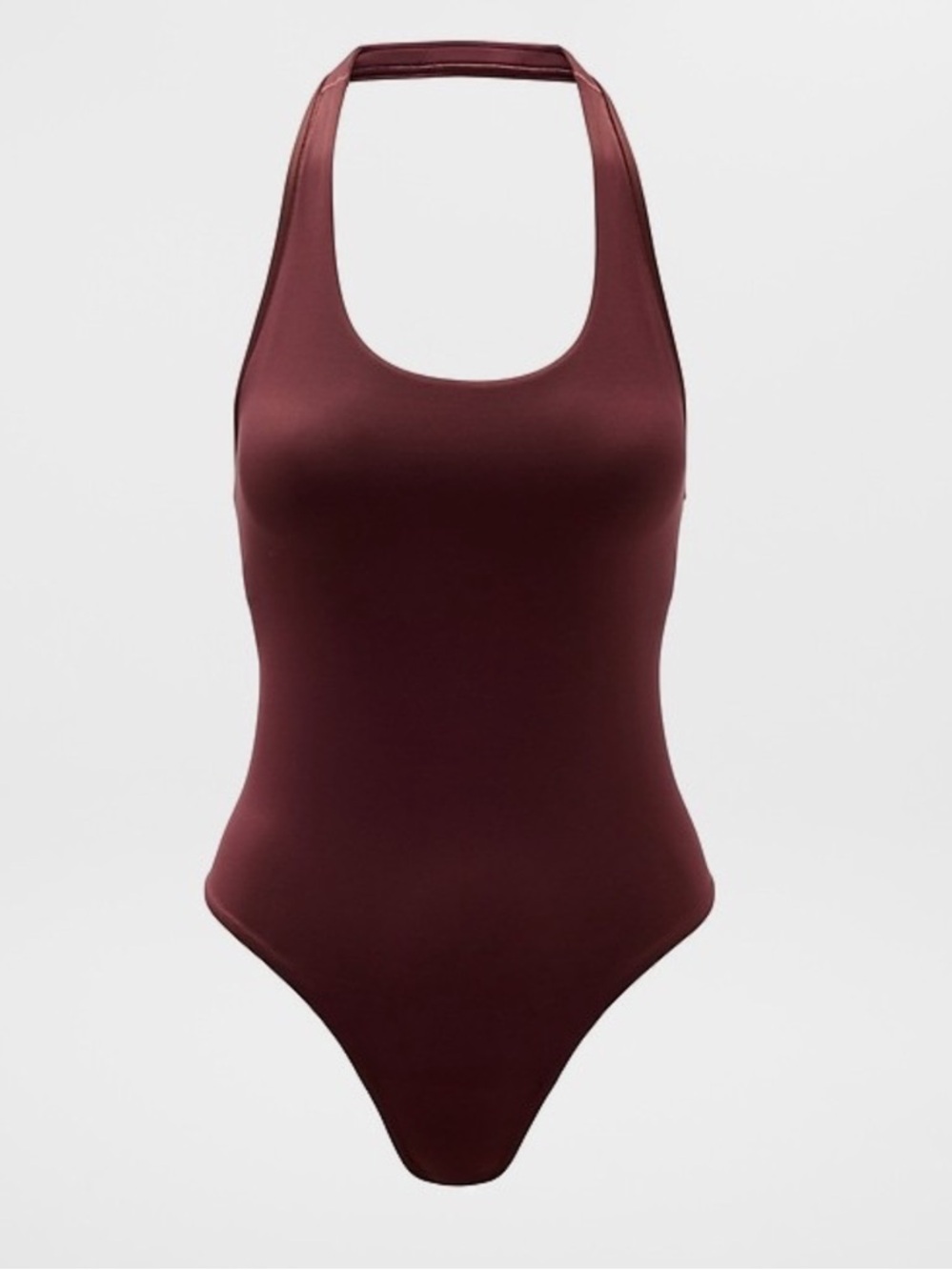 Athleta BodyMove Halter bodysuit burgundy in size M gently used
